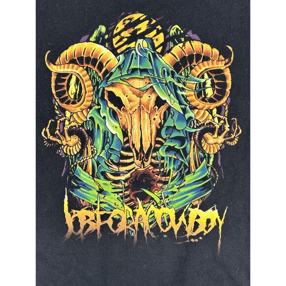 Vintage Job For A Cowboy T-Shirt Small Black 2000s Metalcore Band Rare Hot Topic - Picture 1 of 8